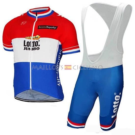 2019 Maillot Lotto NL-Jumbo Tirantes Mangas Cortas Campione Lussemburgo